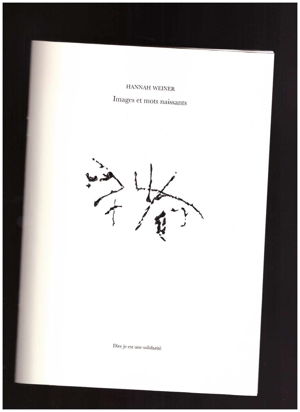 WEINER, Hannah - Images et mots naissants